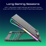 Vertux Arctic Black Gaming Laptop Stand - Image 2
