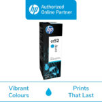 Original HP GT52 Ink Cyan | Gt52 M0H54Aa Cyan Ink Bottle