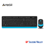 A4Tech Fstyler FG1010 2.4GHz Wireless Keyboard & Mouse Combo Blue