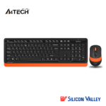 A4Tech Fstyler FG1010 2.4GHz Wireless Keyboard & Mouse Combo Orange