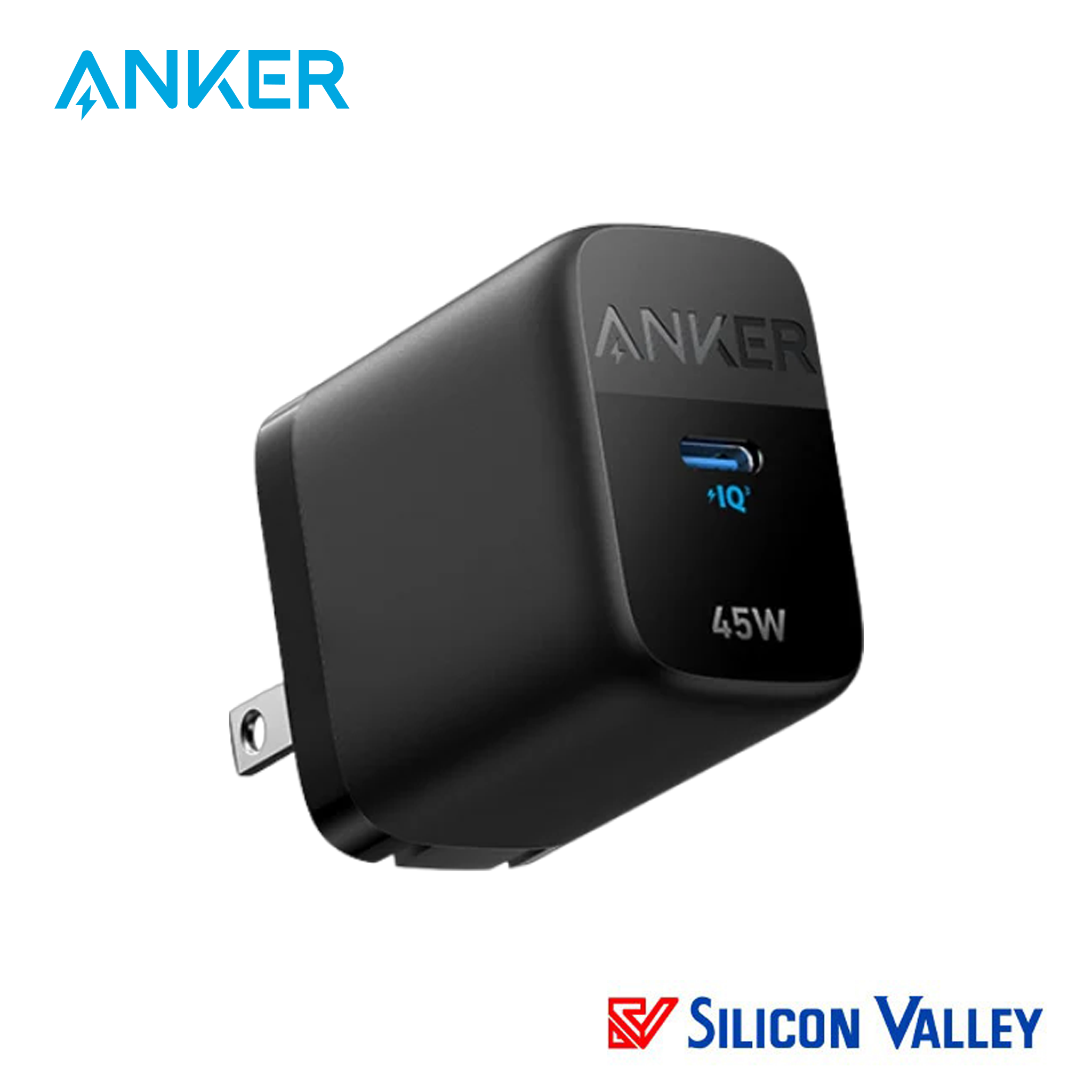ANKER 313 CHARGER 45W BLACK Anker 313 Ace 45W USB-C PPS Foldable Wall Charger Black Anker 313 Ace 45W USB-C PPS Foldable Wall Charger Black - Image 1