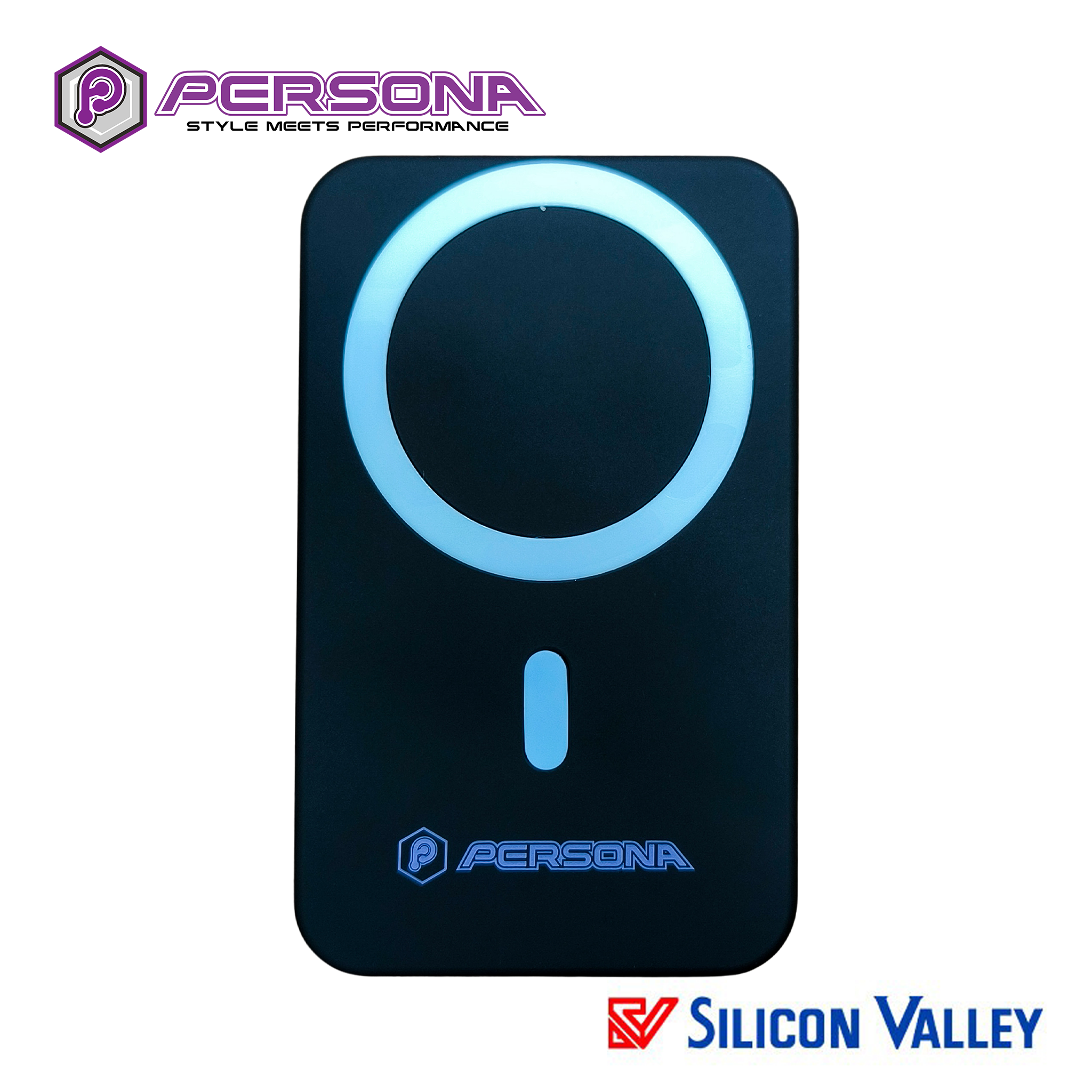 Persona PB10115 A27-01 copy 2 Persona PB10115 10000mah Magnetic Stand Powerbank - Black - Image 1