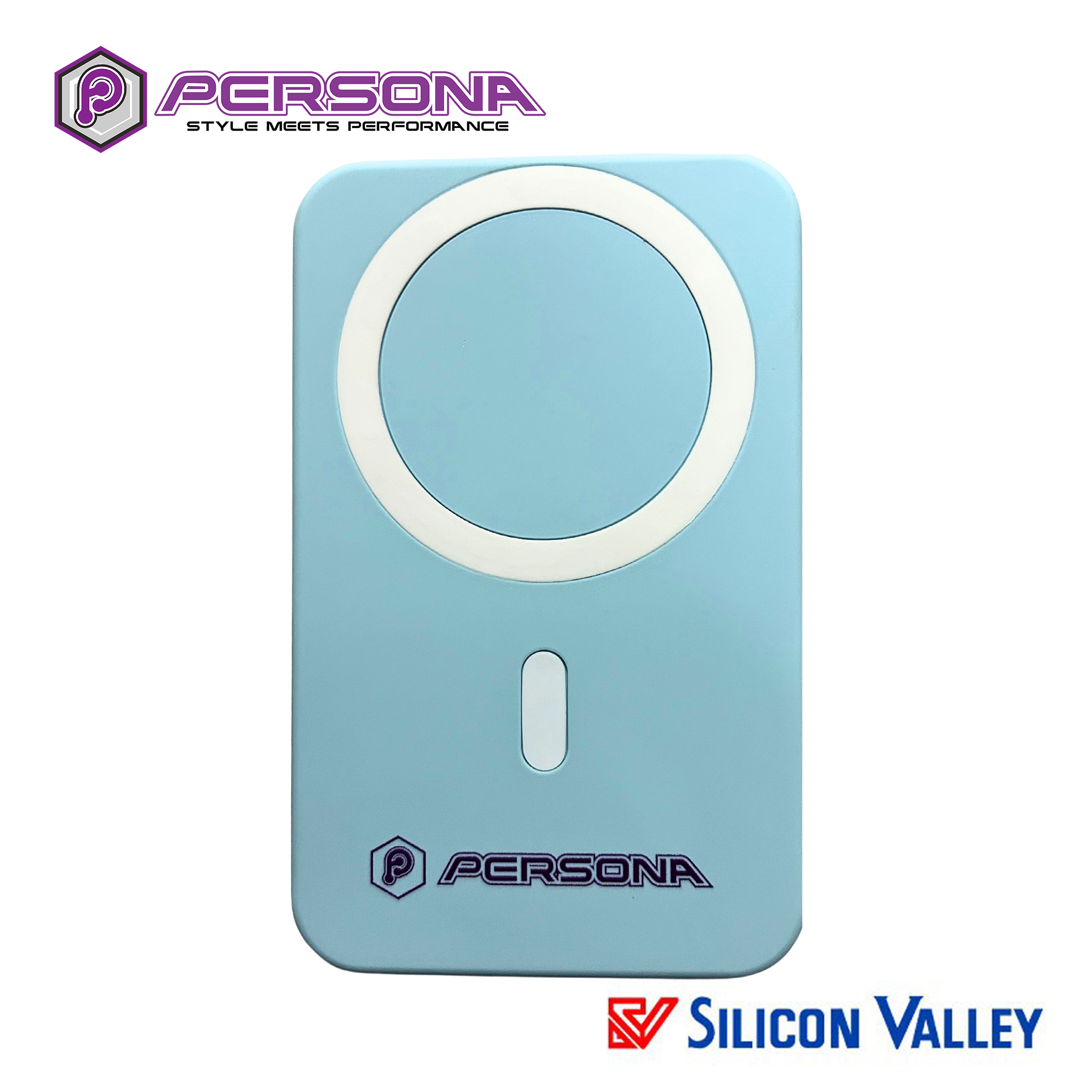 Persona PB10115 A27-01 copy Persona PB10115 10000mah Magnetic Stand Powerbank - LIGHT BLUE - Image 1