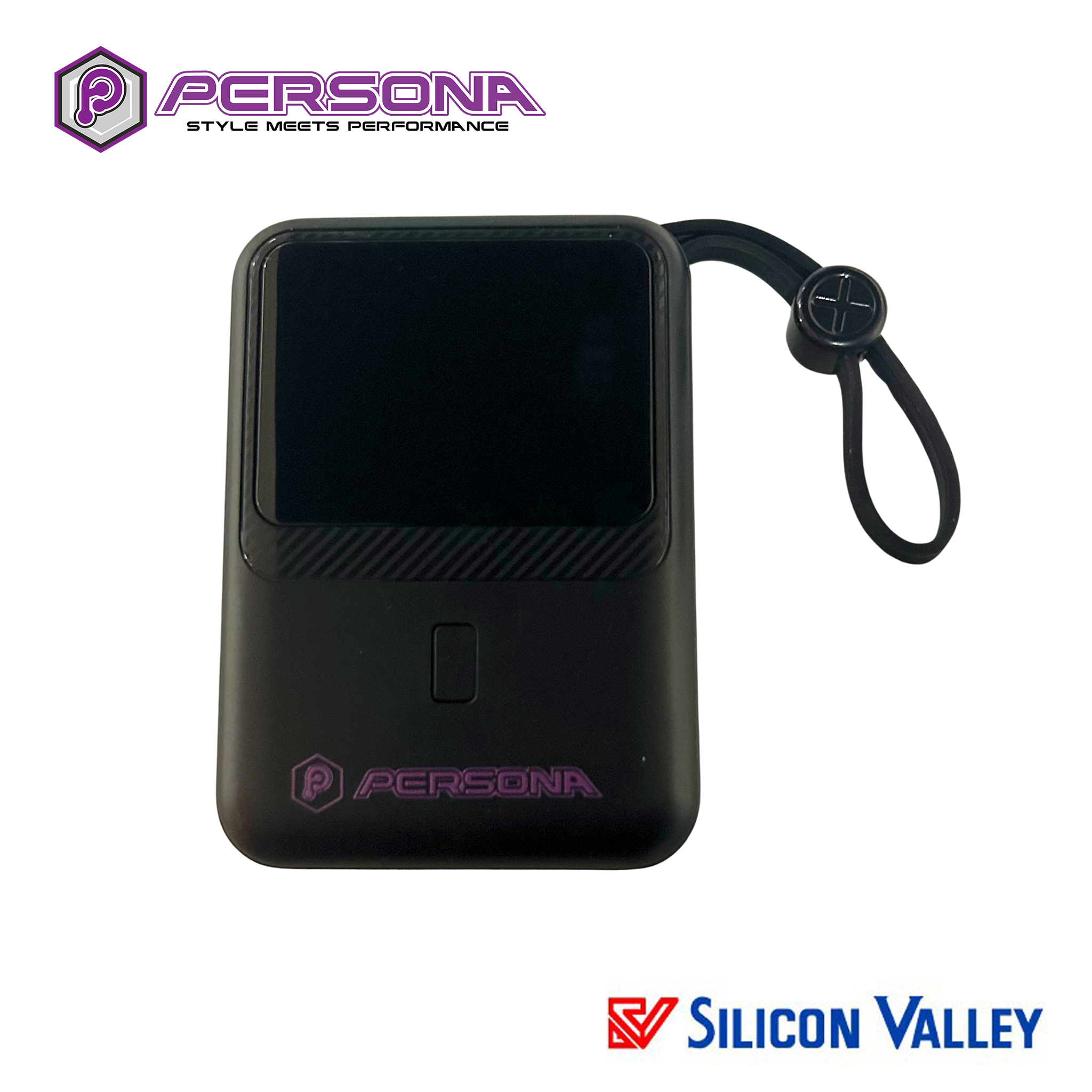 Persona PB10119 DX214 copy 2 Persona 10000mah Wire Mobile Powerbank - Black - Image 1